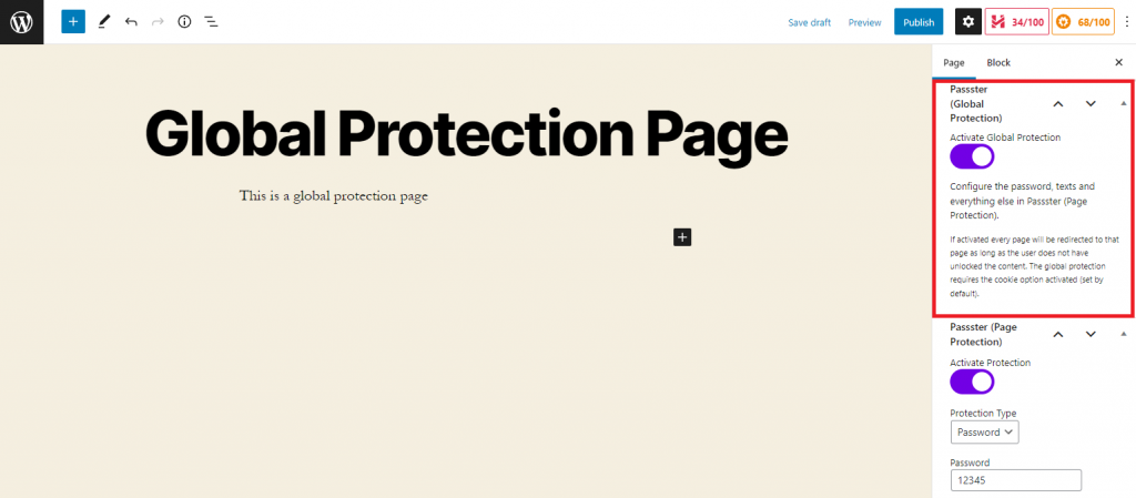 Passster global protection