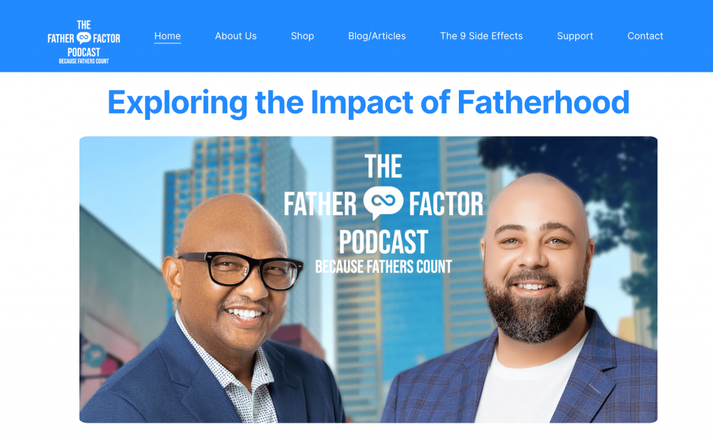 Sitio web de The Father Factor Podcast