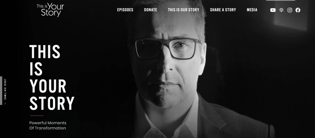 Sitio web del podcast This Is Your Story